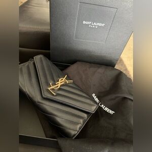 Yves Saint Laurent Cassandra Chevron wallet